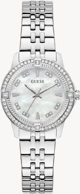 Guess Colette 三针石英腕表（32毫米），珍珠贝母表盘/不锈钢表带 GW1027L1