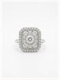 1.06ct Round Brilliant Natural Diamond 18ct White Gold Cluster Ring SL8858(WG)