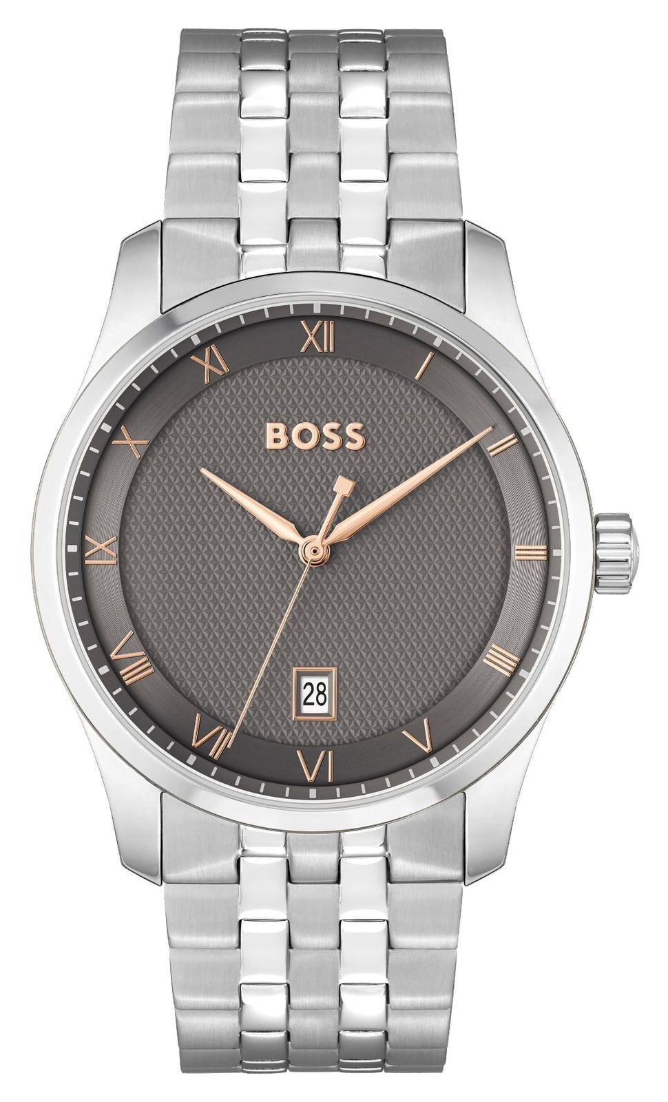 BOSS Principe (41mm) cadran gris / bracelet acier inoxydable montre