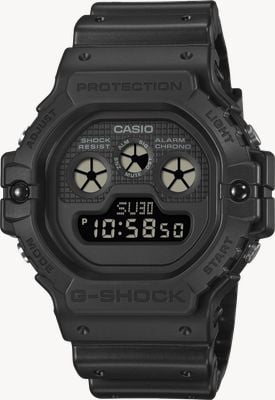 Casio G-shock serie 5900 digitale (46,8 mm) quadrante nero / cinturino in resina nera DW-5900UBB-1ER