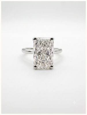 Platinum 3.06ct D Vvs2 Radiant Cut Diamond Lab Grown J39277