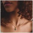Thomas Sabo Thomas Sabo Gold-Toned Metal & Green Nanocrystal Cross Pendant CC1206-M01-6 - alternative Ansicht 3