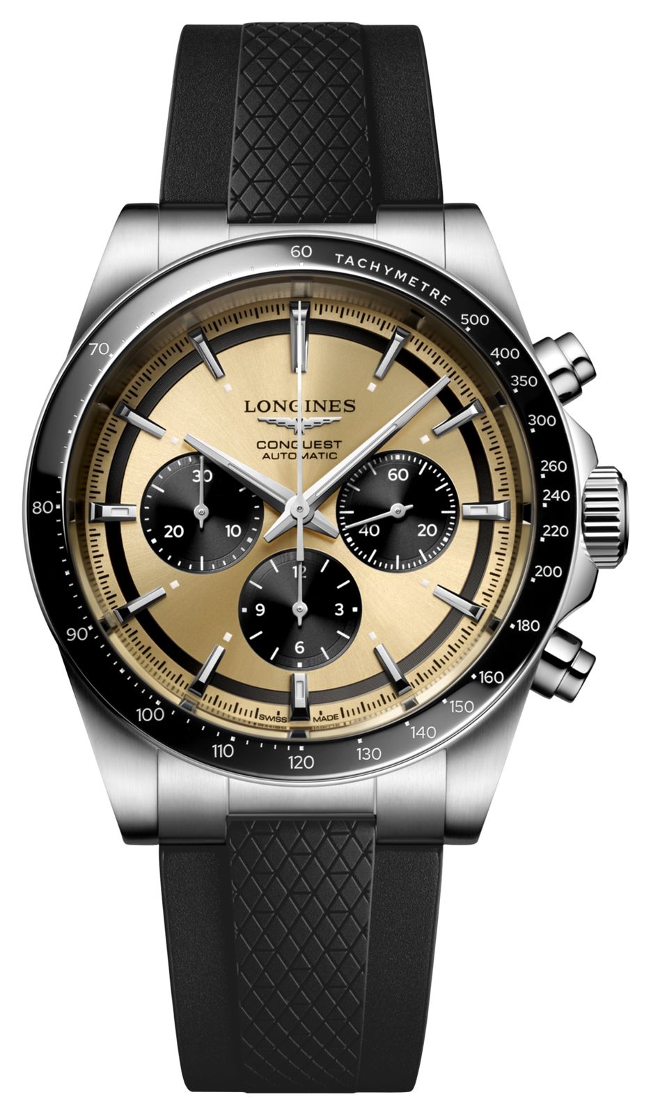 LONGINES Chronographe automatique Conquest (42 mm), cadran montre