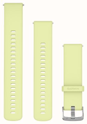 Garmin Schnellwechselarmbänder (22 mm), zitronengelbes Silikon mit silberfarbenen Beschlägen – nur Armband 010-13406-11