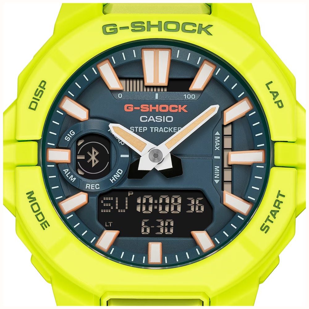 Casio G-SHOCK GBA-950 Series Step Tracker (43.9mm) Dark Blue Dial / Lime Green Resin Band GBA-950-9A3ER - alternative Ansicht 6