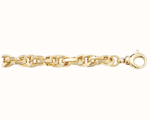 James Moore TH 9CT YEL GOLD LADIES' 7.5 INCHES FANCY BRCLT BR570