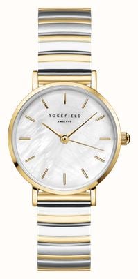 Rosefield 小号 (26毫米) 白色珍珠贝母表盘/双色不锈钢表链 SEWDSG-SE03