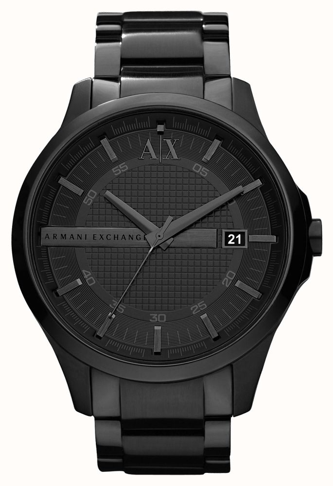 Armani exchange black dial watch hotsell