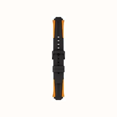Tissot Correa deportiva de silicona negra y naranja de 22 mm únicamente. T603042127
