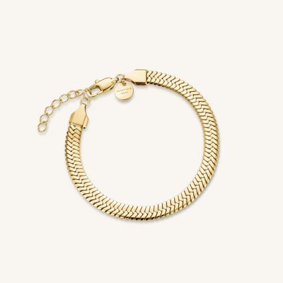 Rosefield Jewellery Large Snake Gold Plated Bracelet JBLSG-J1189