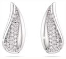 Swarovski Swarovski Classica drop earrings, Round cut, White, Sterling silver 5745016