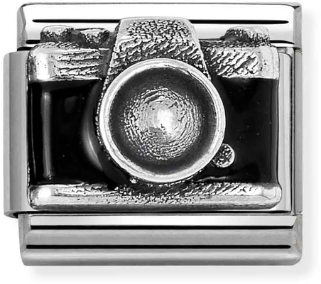 Nomination Classic Camera Black Enamel Sterling Silver Charm 330204/44