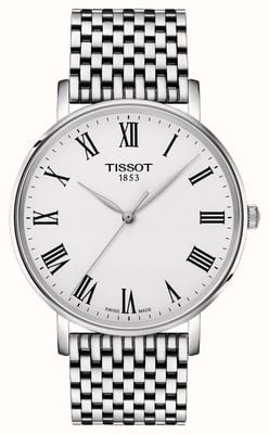 Tissot Relógio masculino Everytime (40 mm) com mostrador prateado e pulseira em aço inoxidável T1434101103300