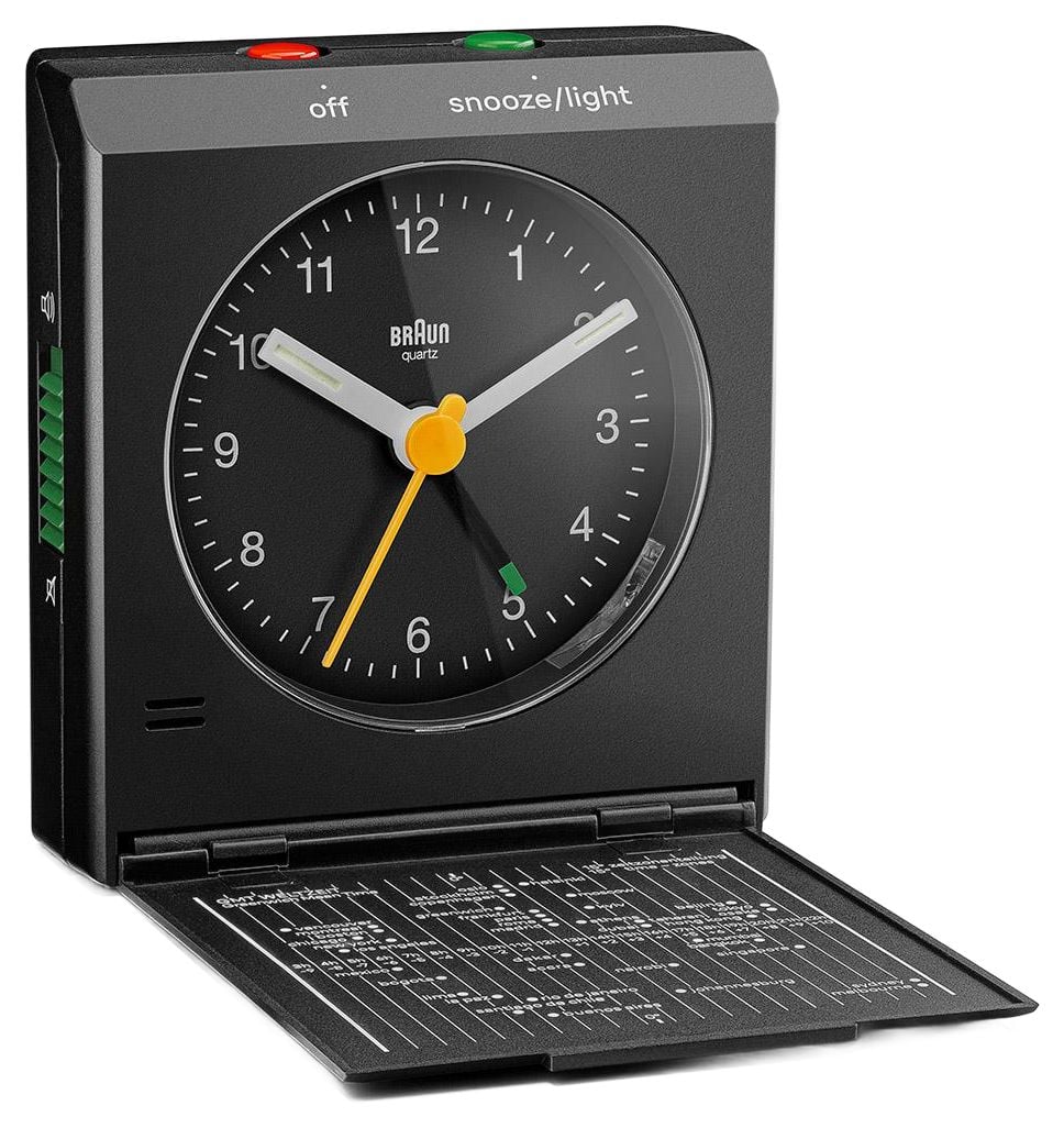 Braun RÃ©veil de voyage analogique classique BC05 - noir - L montre