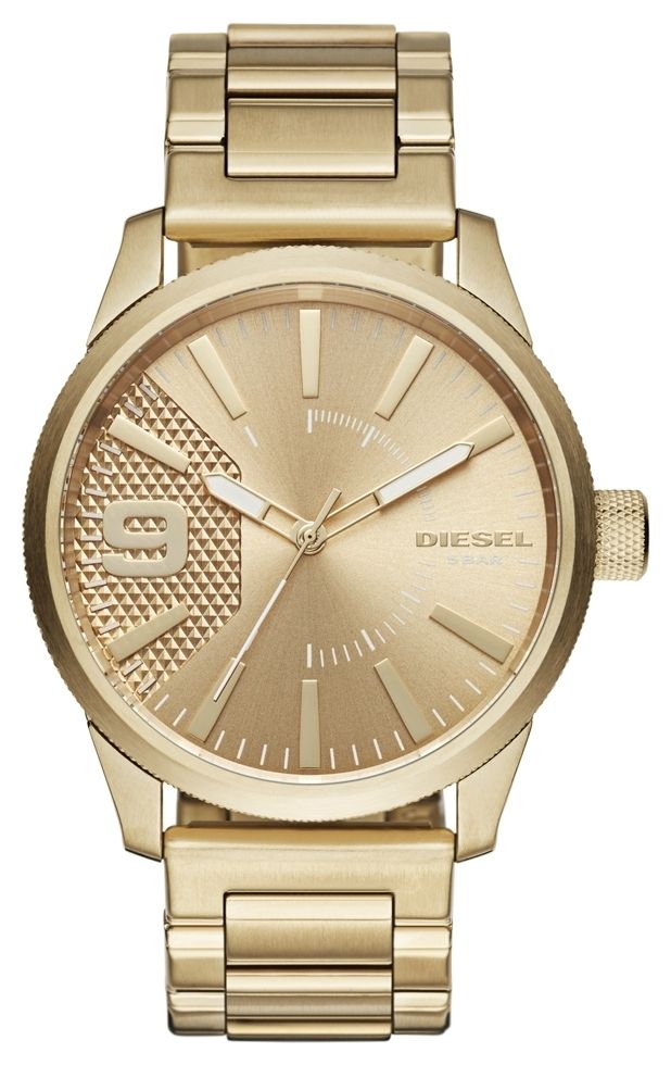 Diesel rÃ¢pe monochrome dorÃ©e pour homme DZ1761 montre