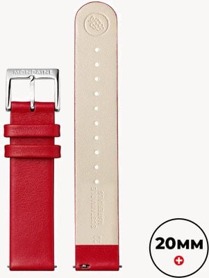 Mondaine Veganes Traubenlederband - rot - (20mm) FG1622030Q
