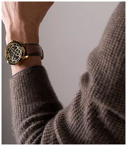 Fossil Townsman Big Tic 42 mm Brown Leather FS6190 - 备用视图 3