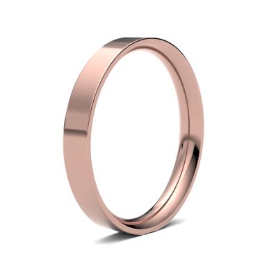 James Moore Wedding Rings | 9ct Rose Gold | 2.5mm | Medium | Flat Court | AG_2.5GME-9R