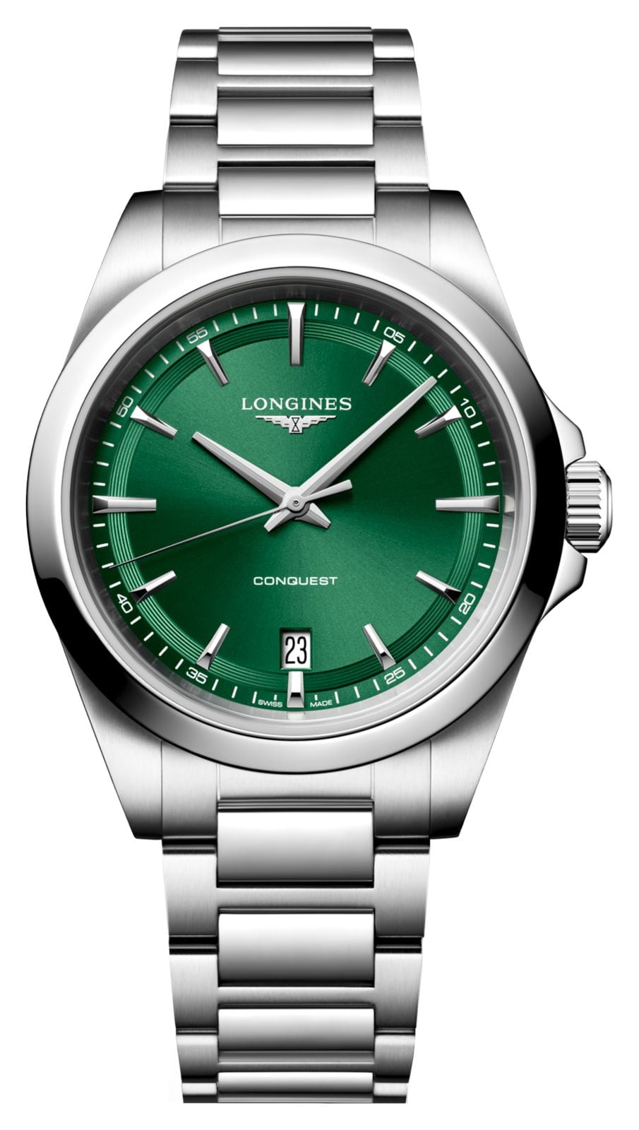 LONGINES Conquest Ã  quartz (38 mm), cadran vert montre
