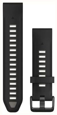 Garmin QuickFit® 20 Watch Strap Only (20mm) Black/Pebble Gray Silicone 010-13391-00