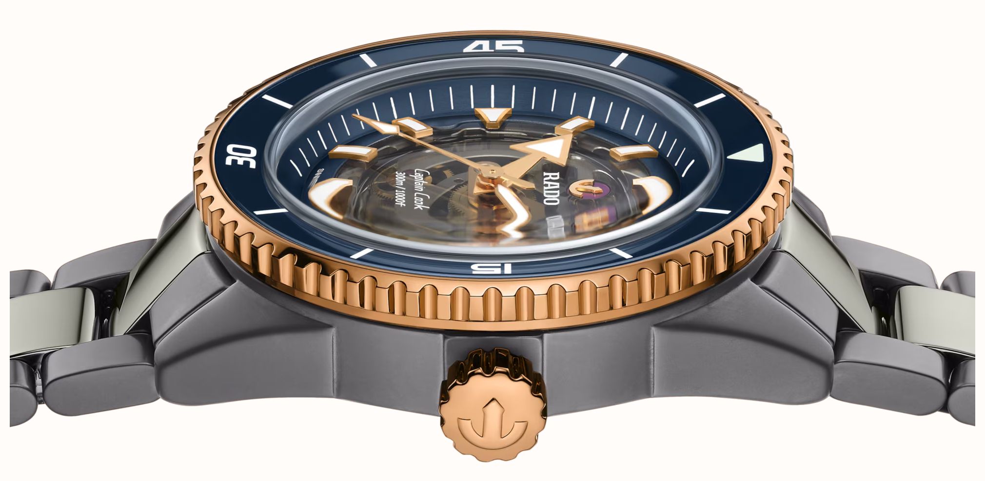 RADO Captain Cook High-Tech Ceramic Skeleton (43mm) Black Dial / High-Tech Ceramic Bracelet Watch R32148172 - alternate view 2