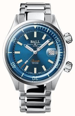 Ball Watch Company Engineer master ii duikchronometer (42 mm) blauwe wijzerplaat / roestvrijstalen armband DM2280A-S1C-BE
