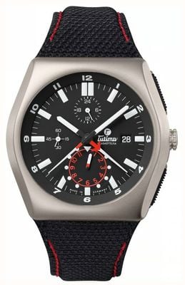 Tutima Glashütte Cronógrafo automático M2 (46 mm) con esfera negra aterciopelada y correa de kevlar negra. 6450-02