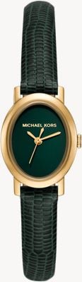 Michael Kors Mini Maude (20,5 mm) cadran vert foncé / bracelet cuir vert foncé MK7633