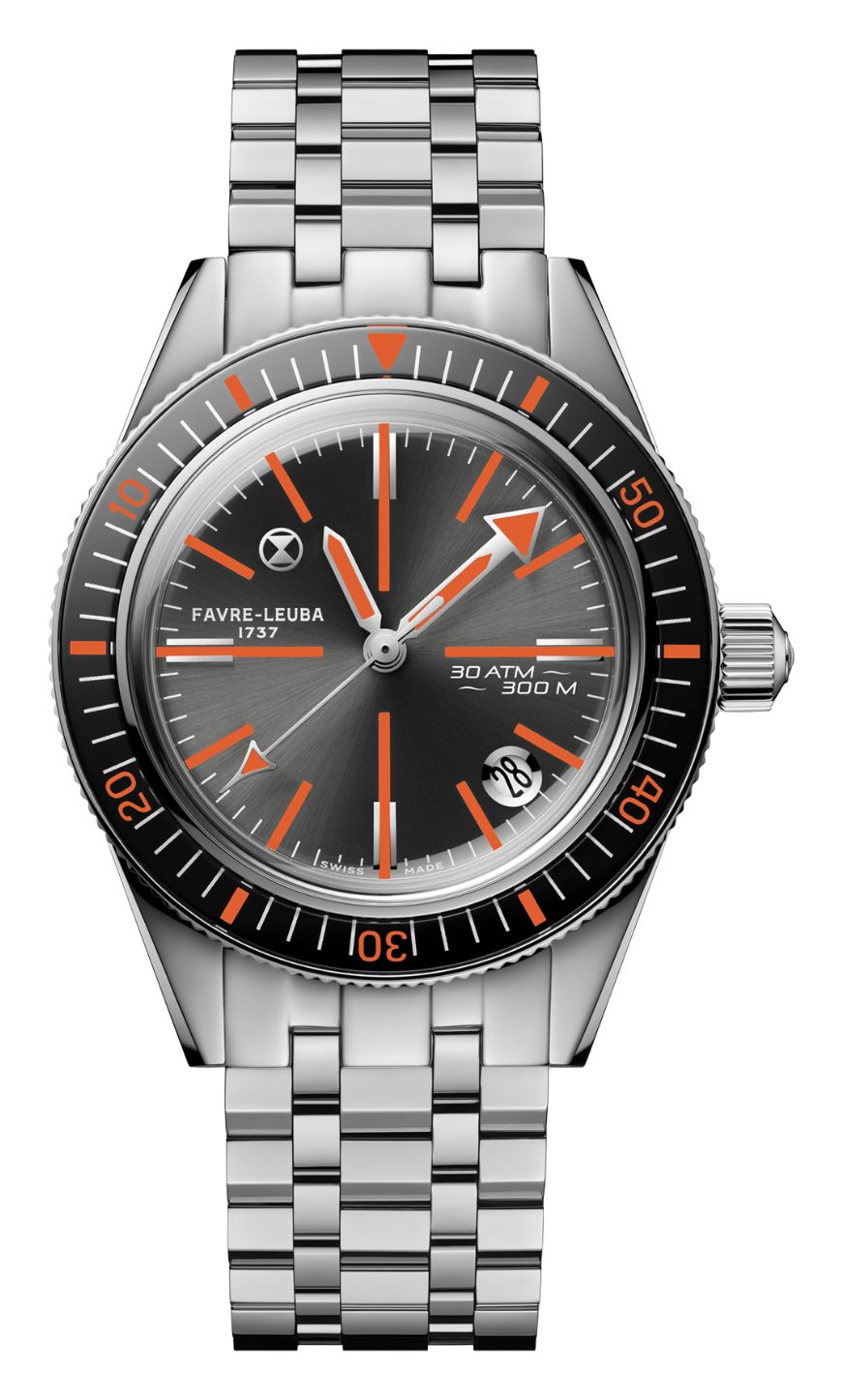 Favre Leuba Deep Raider Revival Automatic 39mm Grey Sunray Watch