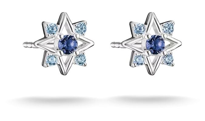 Thomas Sabo Star Stud Earrings with blue stones H2380-166-1 Jewellery