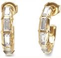 Guess Womens Gold Plated Stainless Steel LES BAGUETTES Earrings UBE06332YG