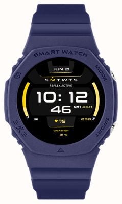 Reflex Active Sport-Multifunktions-Smartwatch der Serie 26 (42 mm), digitales Zifferblatt / blaues Silikon RA26-2181