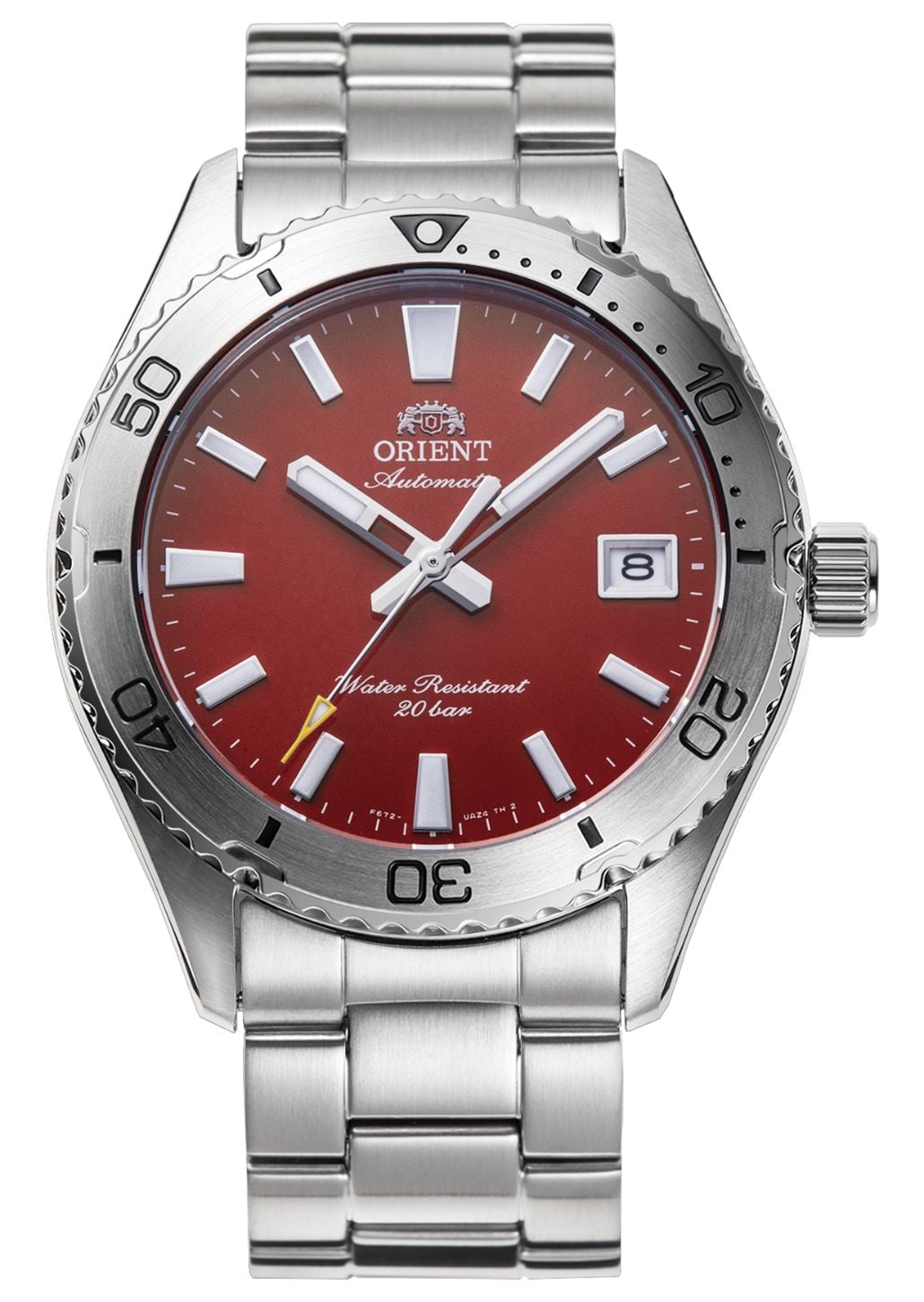 Orient Mako 40 Automatic 40mm Red Dial  Stainless Steel Watch