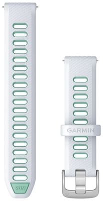 Garmin Bracelet à dégagement rapide uniquement (18 mm) pierre blanche/bleu marée, quincaillerie argentée 010-11251-A4