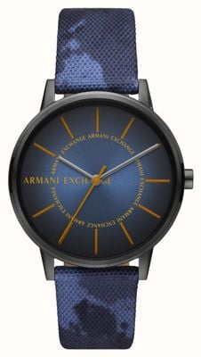 Armani Exchange Esfera azul | correa de camuflaje azul AX2750