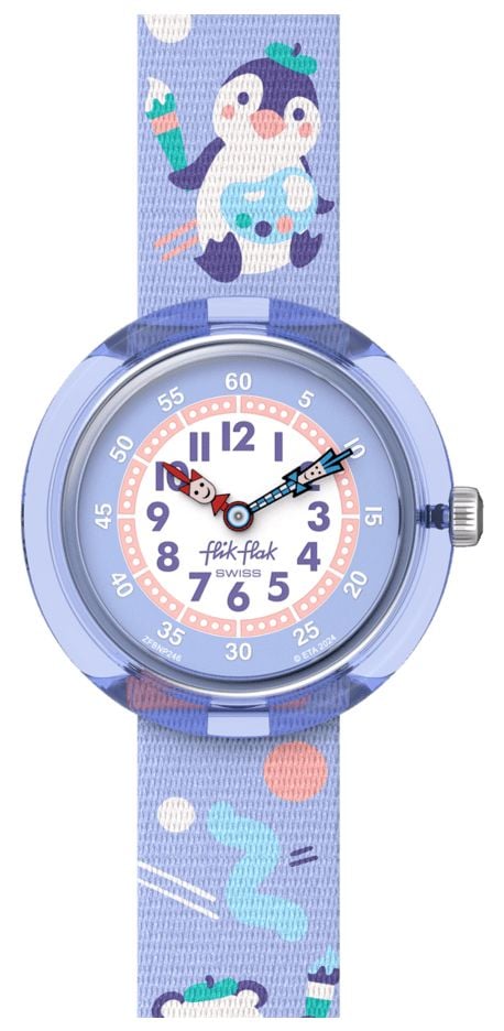 Flik Flak Arty animals (31,85 mm) cadran blanc et montre