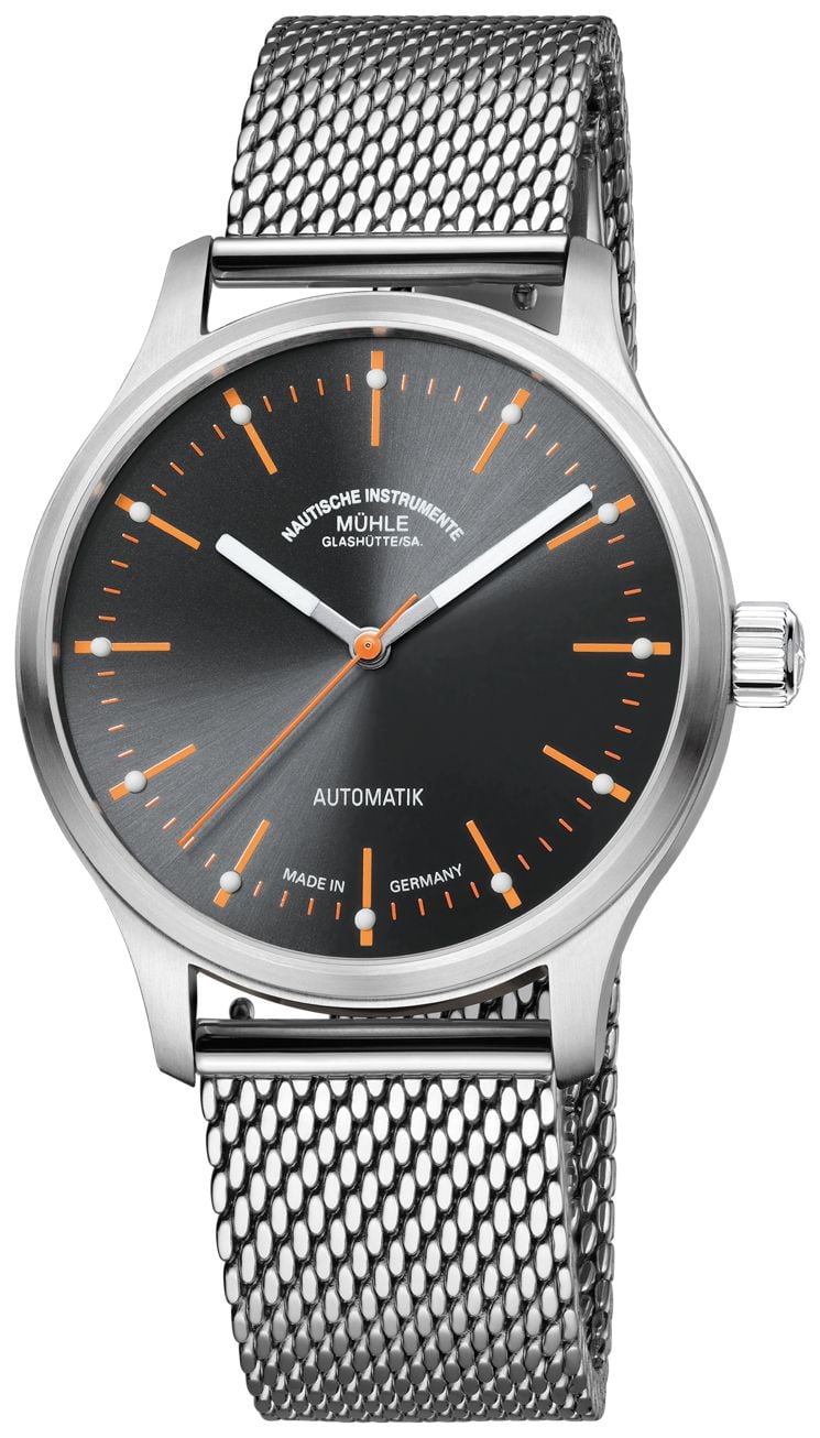 MÃ¼hle GlashÃ¼tte Panova gris automatique (40 mm) cadran montre