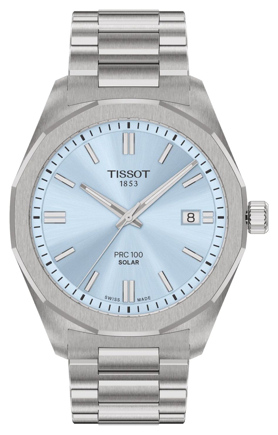 Tissot Prc 100 solaire (39 mm) cadran bleu clair / bracelet montre
