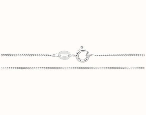 James Moore TH 18" Silver Fine Curb Chain G1039/18