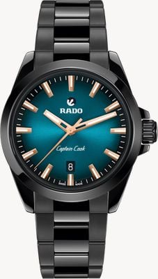 RADO Captain Cook Discover Automatic (40.7mm) Blue Gradient Dial / Black High-Tech Ceramic Bracelet Watch R32279322