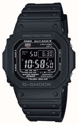 Casio Cadran numérique solaire robuste G-shock / bracelet en résine noire GW-M5610U-1BER