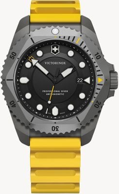 Victorinox Zegarek Dive Pro kwarcowy (43mm) czarna tarcza / żółty pasek gumowy 241992