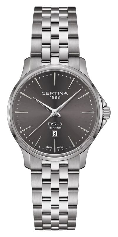 Certina Ds-8 lady (31mm) cadran gris / bracelet titane montre