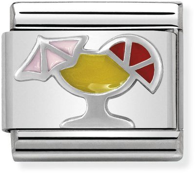 Nomination Classic Cocktail Sterling Silver & Steel Enamel Charm 330202/26