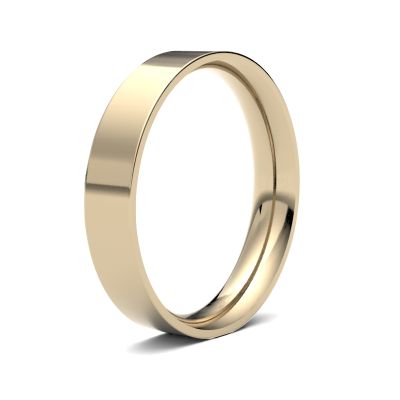 James Moore Wedding Ring | 9-karatowe żółte złoto | 4 mm | średni | płaski sąd | ag_4lme-9y AG_4LME-9Y