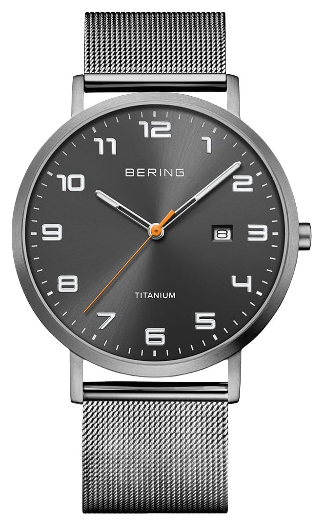 Bering Quartz Titane (40 mm) cadran gris soleil / montre