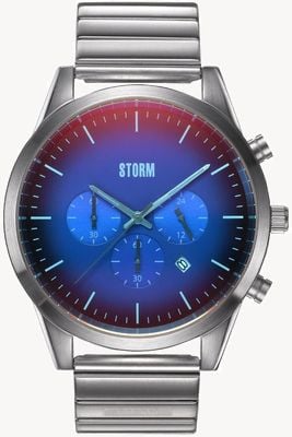 STORM Brazalete cruzado de acero inoxidable azul lazer 47501/LB