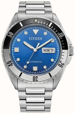 Citizen Mostrador esportivo masculino automático (42 mm) azul / pulseira de aço inoxidável NH7530-52M