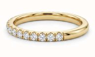0.33ct Round Brilliant Natural Diamond 9ct Yellow Gold Half Eternity Ring HET100161 - alternate view 2