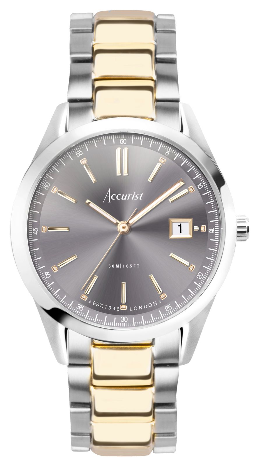 Accurist homme de tous les jours (40 mm) cadran gris montre
